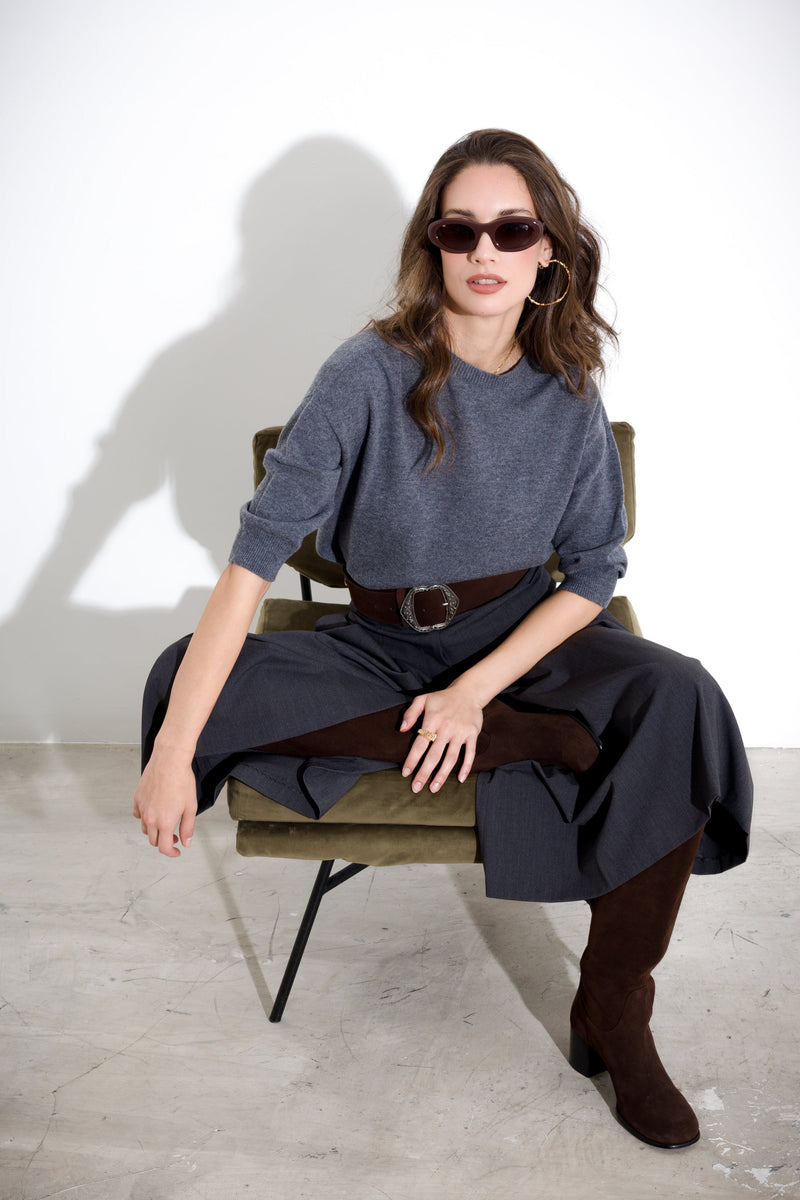 Cashmere wool box sweater