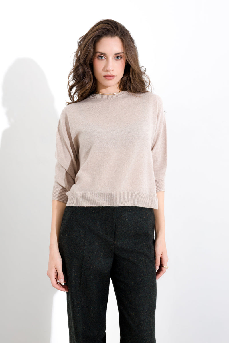 Cashmere wool box sweater