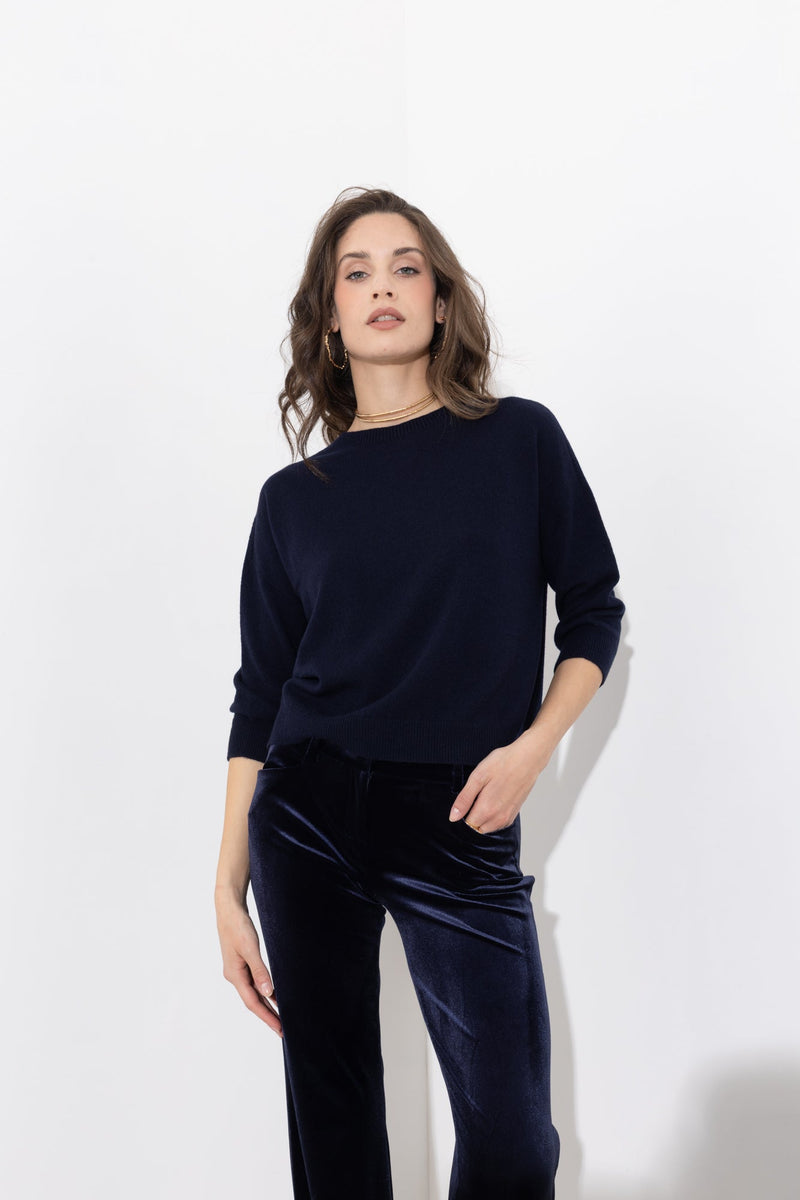 Cashmere wool box sweater