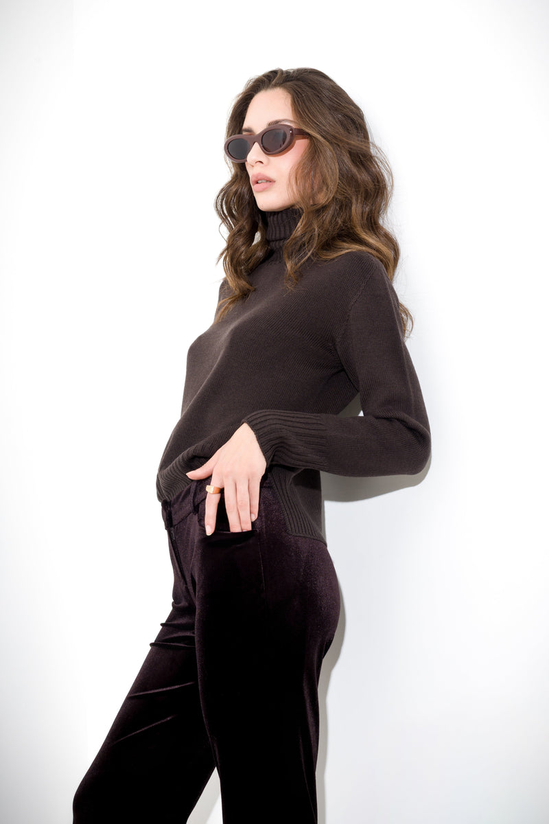 Maglia dolcevita in pura lana FRIENDLY SWEATER