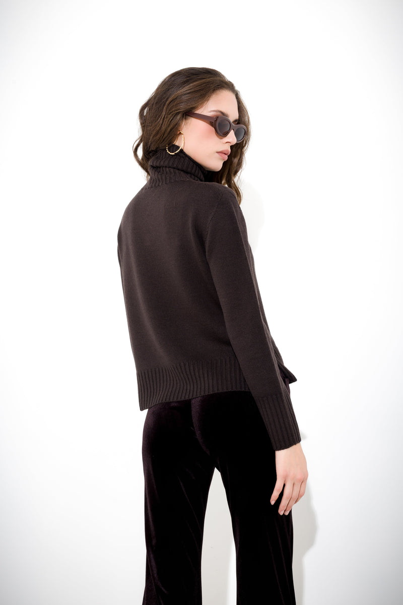 Maglia dolcevita in pura lana FRIENDLY SWEATER